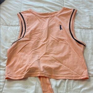 Peach Tank Top with Black Trim